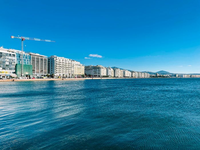 Beautiful view of the Aegean Sea from Thessaloniki’s coastline